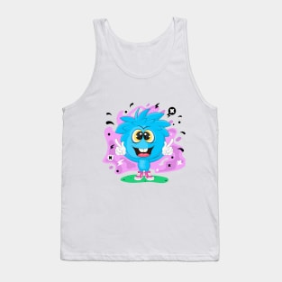 Cheering Cartoon Boy Tank Top